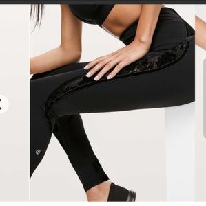 Lululemon Mesh Floral Detail Leggings